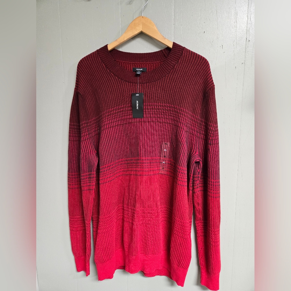 Alfani Mens Sweater XL Scarlet Red